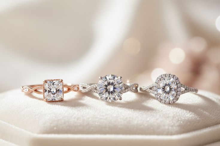 Radiant Moissanite Engagement Rings