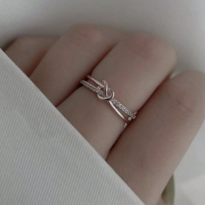 Infinity Knot Diamond Ring