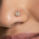 Floral Spark Diamond Nose Pin