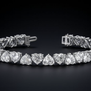 Royal Heart Diamond Tennis Bracelet