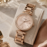 Rose Gold Crystal Watch